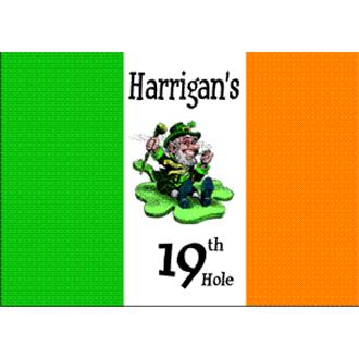Personalized Irish flag with Leprechaun & 19 (This item ships Free)