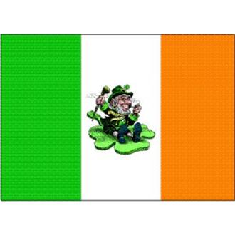 Irish Flag with Leprechaun (This item ships Free)