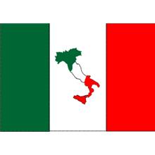 Italian Flag with Map  of Italy (This item ships Free)