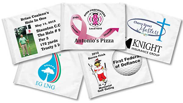 Dacron Heat Transfer Custom Golf Flags 