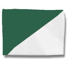 Single Golf Flag - Diagonal Green/White 