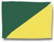 Single Golf Flag - Diagonal Green/Yellow 