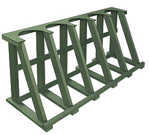 Golf Bag Rack Constructed Of Recycled Plastic Recycled Bag Rack