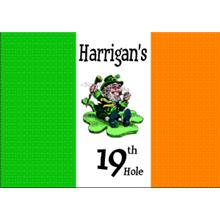 IR-19LEP - Personalized Irish flag with Leprechaun &amp; 19 (This item ships Free)