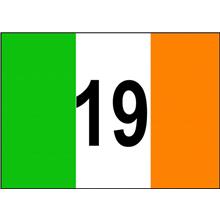 IR-3-19 - Irish Flag with 19 (This item ships Free)