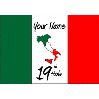 Italian Flag with Name, 19 & Map (This item ships Free)