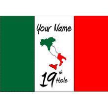 IT-3-19 - Italian Flag with Name, 19 &amp; Map (This item ships Free)