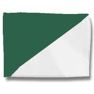 Single Golf Flag - Diagonal Green/White 